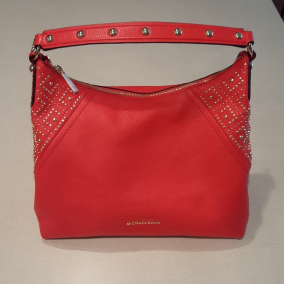 Michael Kors Bags Mk Studded Aria Shoulder Bag Poshmark